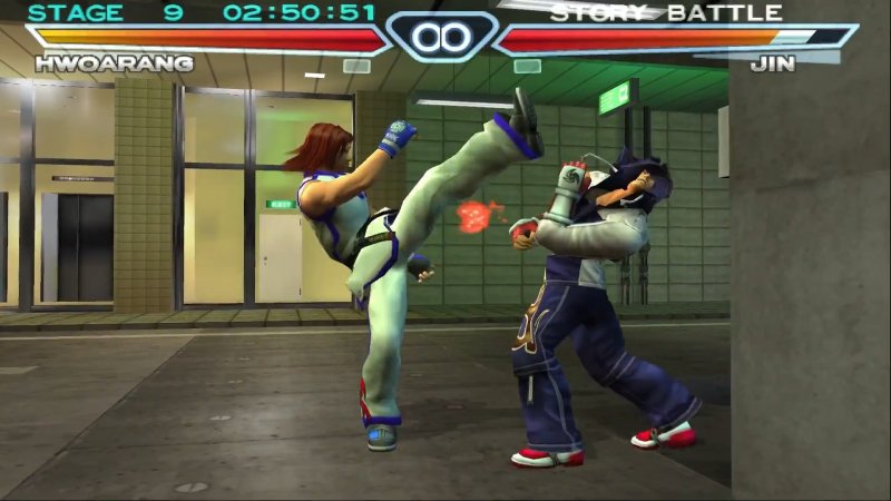 In Tekken 4 Jin affronta in combattimento il suo diretto rivale Hwoarang