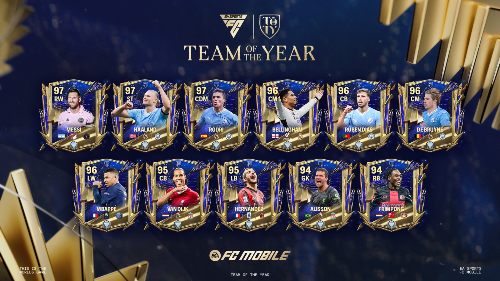 EA Sports FC Mobile: la squadra dell'anno è ora disponibile con i migliori giocatori Ultimate Team