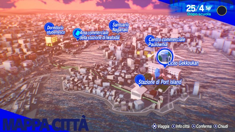 Ecco la nuova mappa della città; la vedrete molto spesso durante la campagna di Persona 3 Reload Ecco la nuova mappa della città; la vedrete molto spesso durante la campagna di Persona 3 Reload