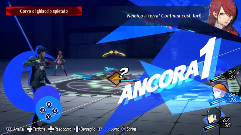 Il sistema è sempre il cosiddetto 'One More' dei Persona. Le modifiche hanno però portato Persona 3 Reload ad avere un gameplay estremamente più simile a quello di Persona 5. Questo è un bene, perché le battaglie sono in generale più varie e piacevoli, anche se un po' facilitate Il sistema è sempre il cosiddetto 'One More' dei Persona. Le modifiche hanno però portato Persona 3 Reload ad avere un gameplay estremamente più simile a quello di Persona 5. Questo è un bene, perché le battaglie sono in generale più varie e piacevoli, anche se un po' facilitate