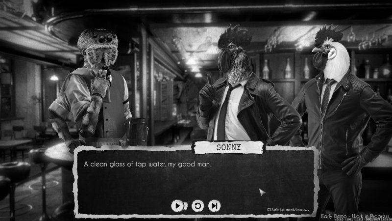 Chicken Police: Into the HIVE! è un gioco che non si perde in chiacchiere e questa è un'ottima cosa perché, almeno all'inizio, non serve quasi mai rivedere gli appunti per fare le domande giuste Chicken Police: Into the HIVE! è un gioco che non si perde in chiacchiere e questa è un'ottima cosa perché, almeno all'inizio, non serve quasi mai rivedere gli appunti per fare le domande giuste