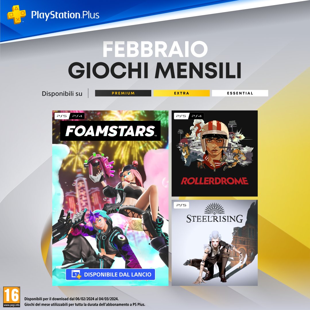 PlayStation Plus, febbraio 2024 giochi PS5 e PS4 annunciati da Sony