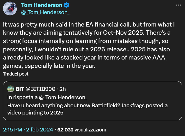 Il post di Henderson