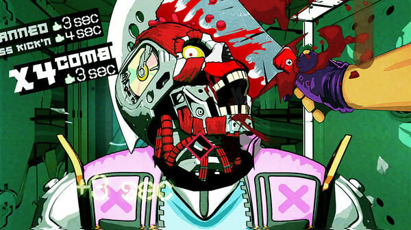 Mullet Madjack è un videogioco d'azione frenetico e a tinte forti in cui bisogna uccidere almeno una volta ogni 10 secondi per sopravvivere