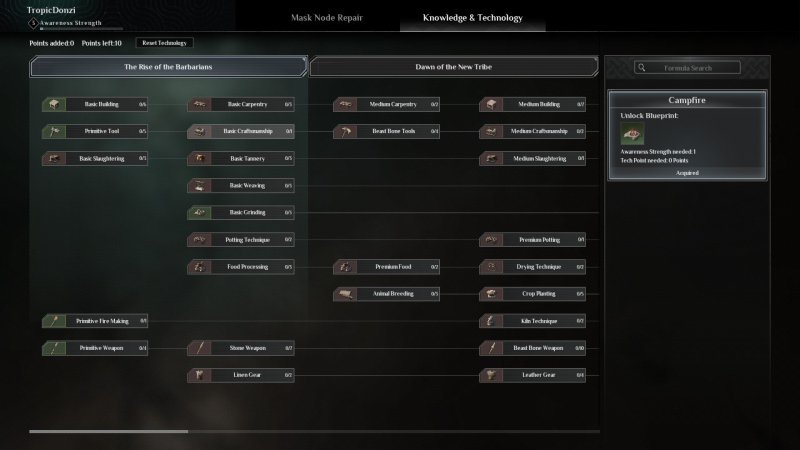 C'è del lavoro da fare a livello di interfaccia nei vari menù dedicati al crafting e alla progressione ma è solo una questione estetica fatta di font e immagini, a livello di struttura sono piuttosto solidi