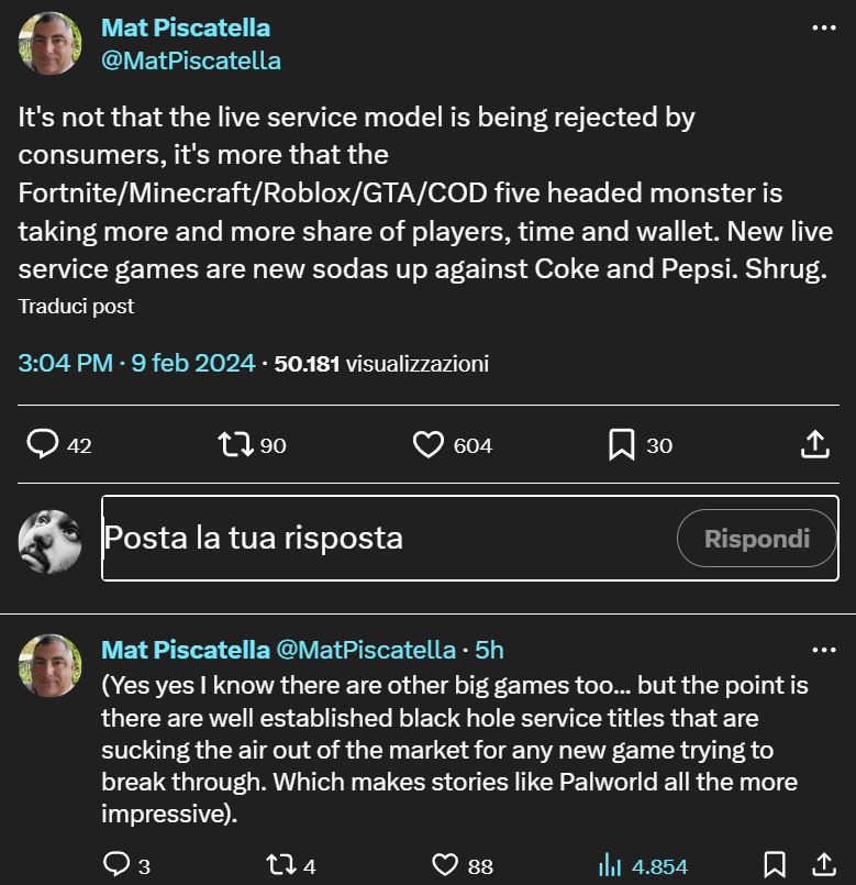 Il post di Piscatella