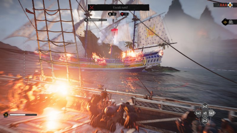 Una battaglia navale in Skull and Bones Una battaglia navale in Skull and Bones