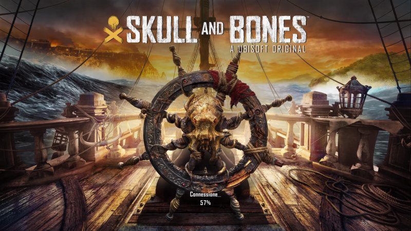 La schermata di avvio di Skull and Bones La schermata di avvio di Skull and Bones
