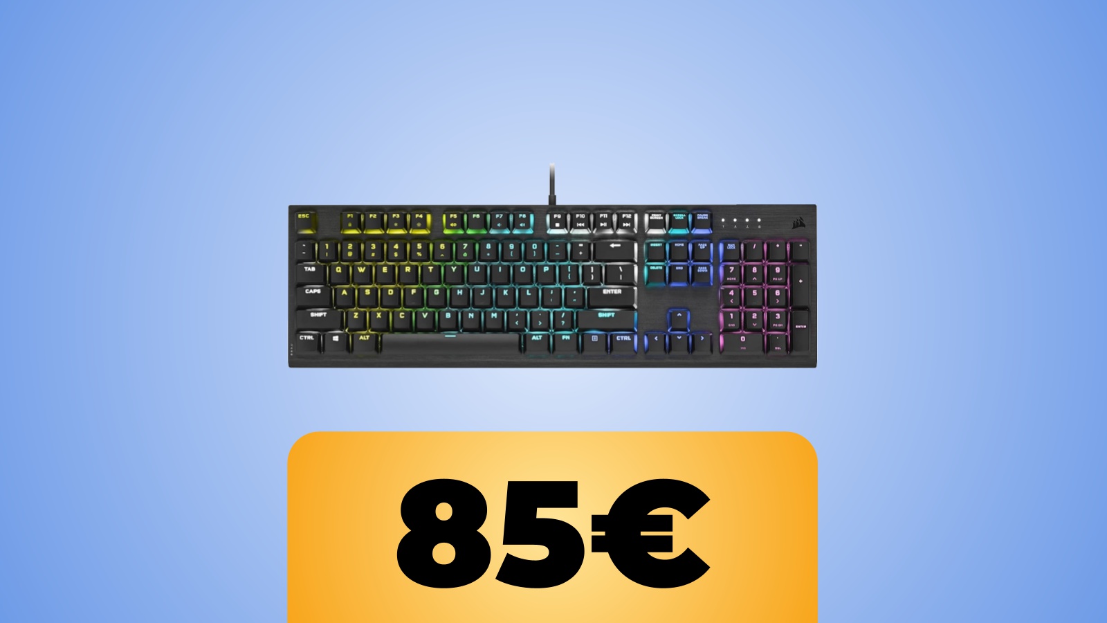 La tastiera meccanica Corsair K60 RGB PRO LOW PROFILE con QWERTY ITA al prezzo minimo su Amazon