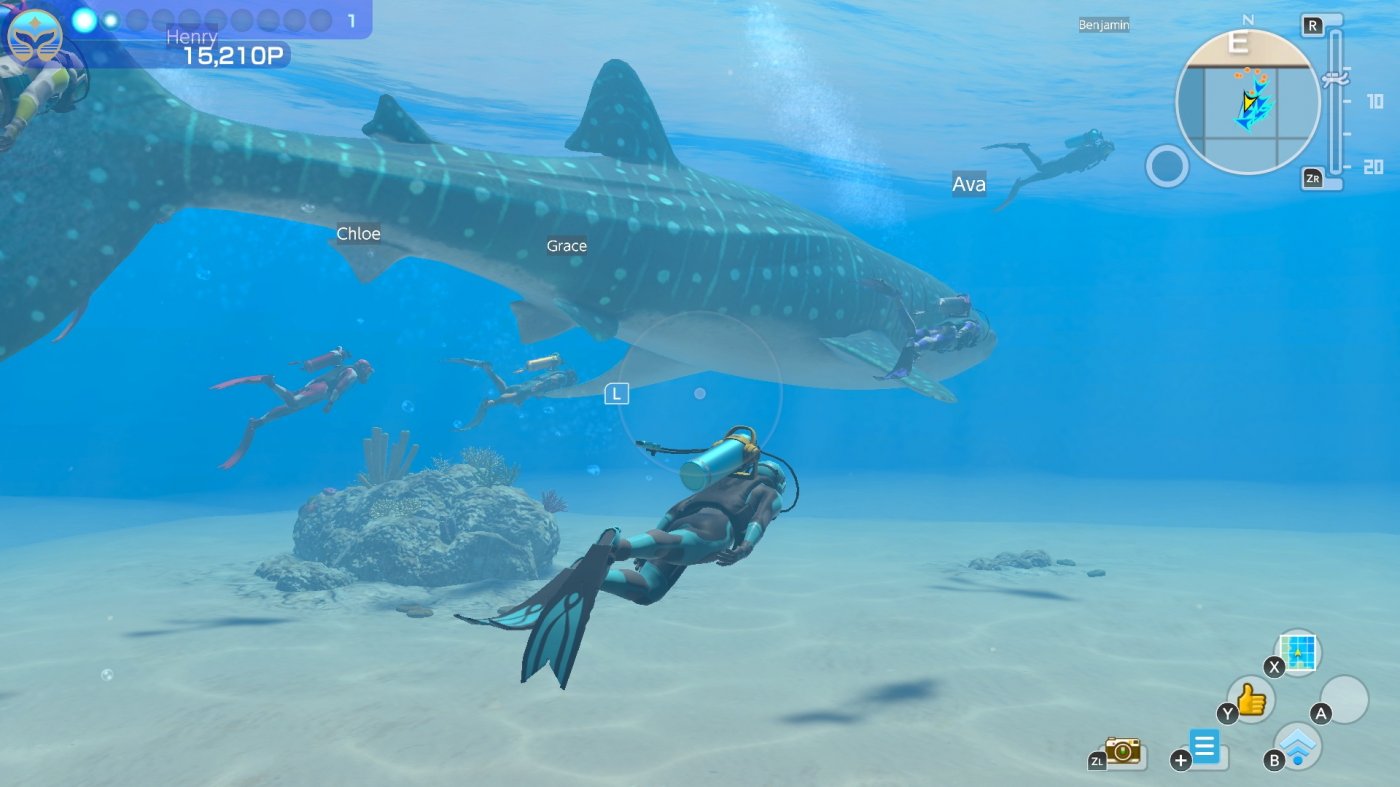 Per gli appassionati degli oceani non mancano momenti emozionanti in Endless Ocean Luminous, soprattutto quando vi ritroverete al cospetto di squali e balene