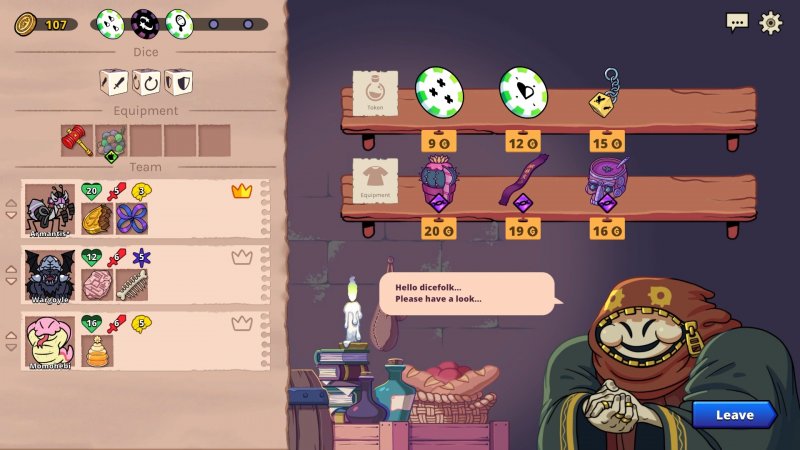 I negozianti vendono anche oggetti mono uso per le battaglie, come cure o attacchi extra