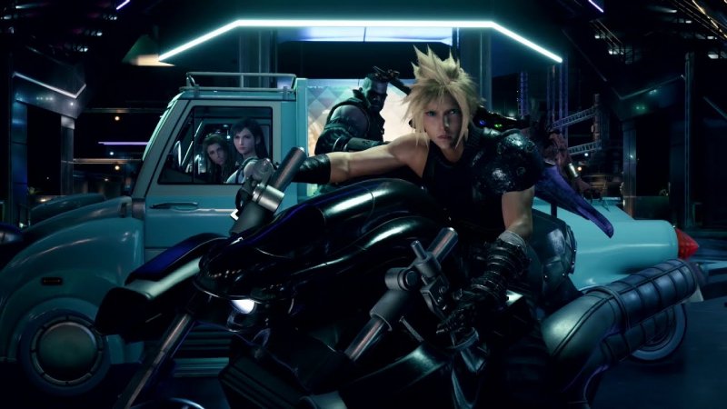 L'iconica fuga in moto di Cloud alla fine di Final Fantasy VII Remake L'iconica fuga in moto di Cloud alla fine di Final Fantasy VII Remake