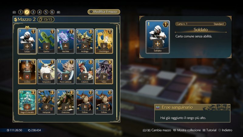 Questa è una variante di fine gioco di un mazzo Potenziamento Questa è una variante di fine gioco di un mazzo Potenziamento