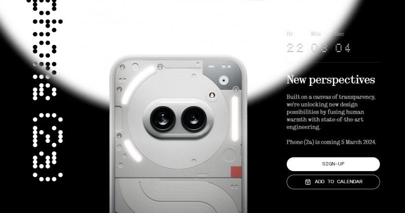 Nothing Phone (2a) sarà presentato ufficialmente il 5 marzo Nothing Phone (2a) sarà presentato ufficialmente il 5 marzo