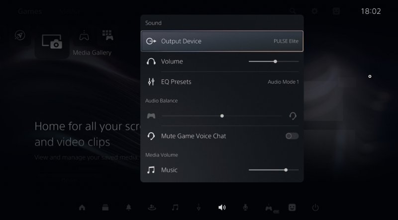 Premendo tre volte il tasto d'accensione, su PlayStation 5 si aprirà questo menu per la gestione della riproduzione audio Premendo tre volte il tasto d'accensione, su PlayStation 5 si aprirà questo menu per la gestione della riproduzione audio