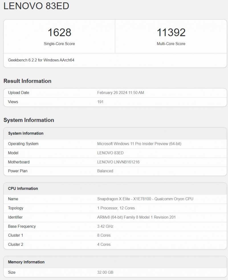 Snapdragon X Elite comparso su Geekbench Snapdragon X Elite comparso su Geekbench