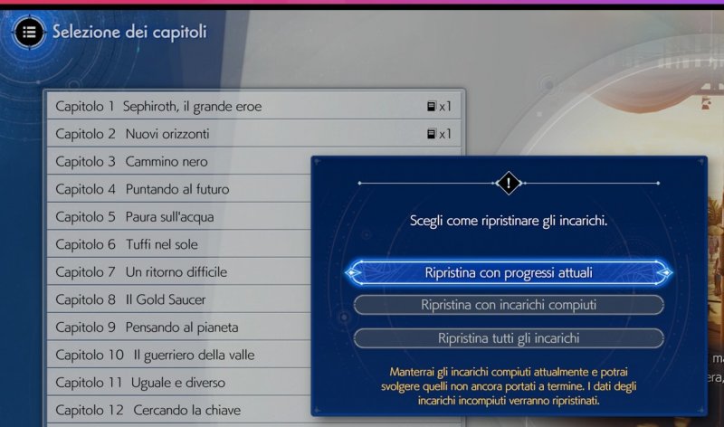 La selezione dei capitoli è uno strumento fondamentale