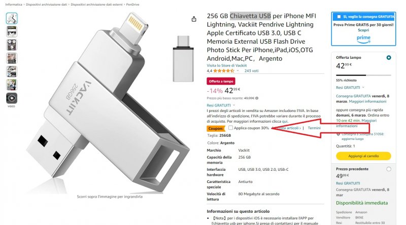 Dove attivare il coupon della Chiavetta USB per iPhone, iPad, Android e computer Dove attivare il coupon della Chiavetta USB per iPhone, iPad, Android e computer