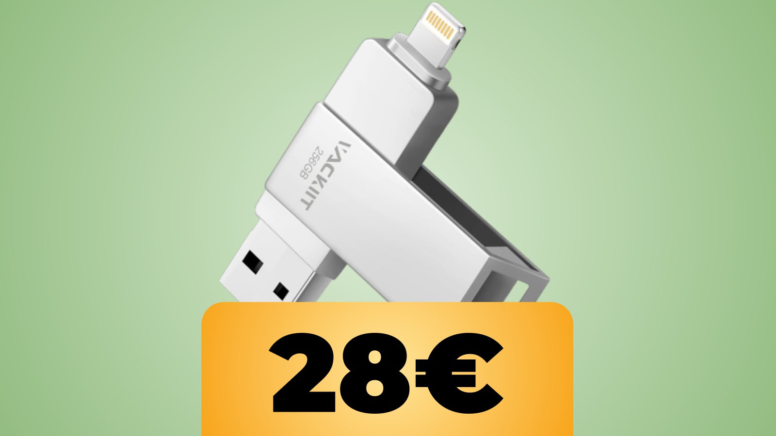 Chiavetta USB da 256 GB per iPhone, iPad, Android e computer in sconto su Amazon col coupon