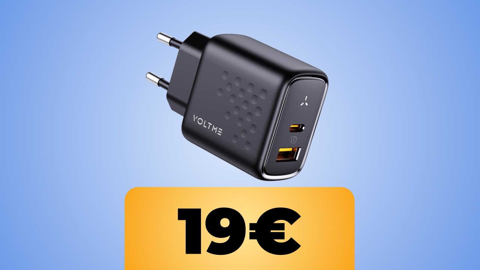 Caricatore VOLTME con USB-C e USB-A in sconto al prezzo minimo con coupon su Amazon