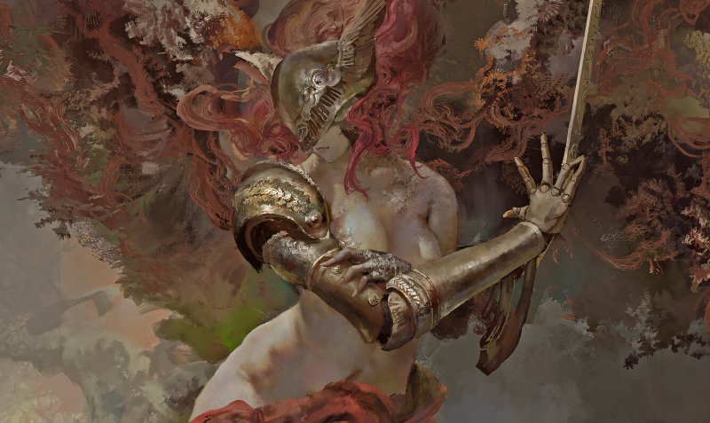 Quanti videogiochi di oggi hanno mantenuto intatto il fascino del mistero e della leggenda? Elden Ring e le opere di FromSoftware sicuramente ce l'hanno fatta (dipinto di Christian Angel)