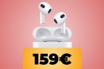 Apple AirPods (terza gen) con custodia di ricarica Lightning al prezzo minimo su Amazon - Notizia