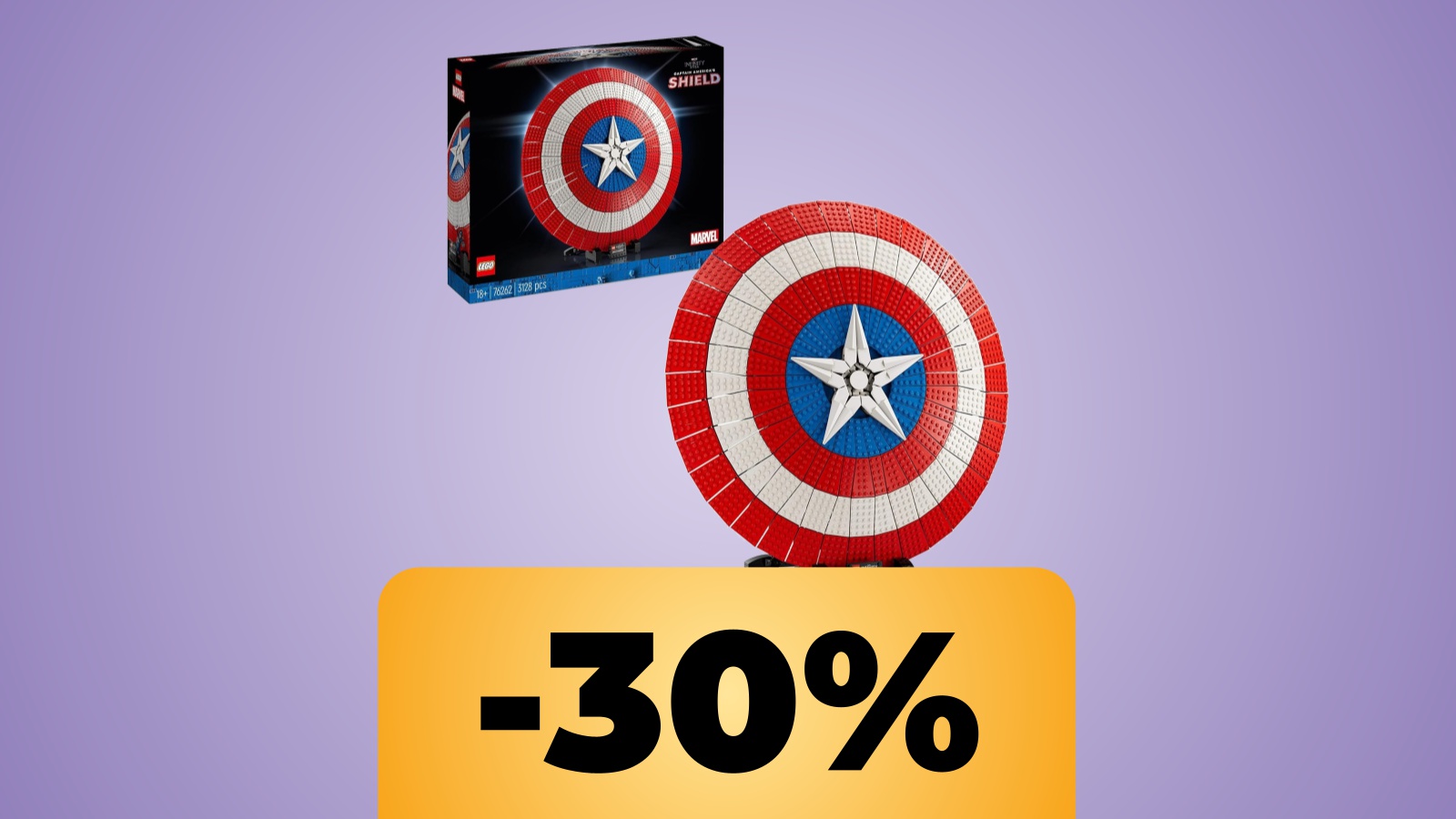 LEGO Marvel Scudo di Captain America (76262) al prezzo minimo storico su Amazon