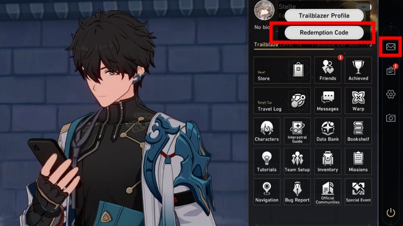 Potrete riscattare i codici promozionali di Honkai: Star Rail direttamente da dentro il gioco