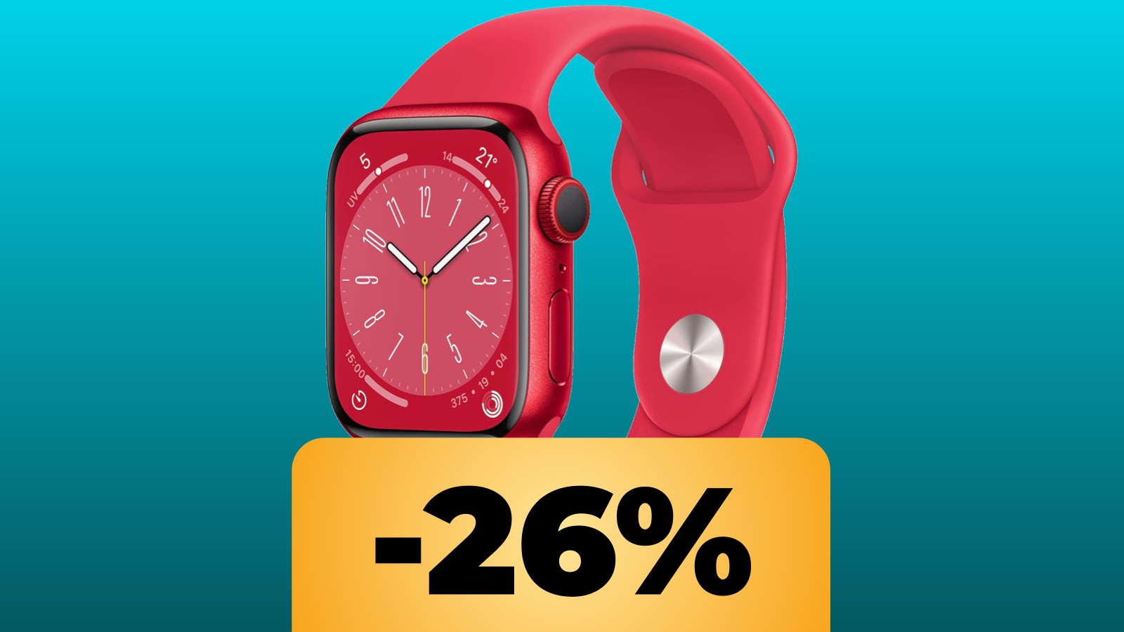 Apple Watch Series 8 (GPS + Cellular, 41mm) al prezzo minimo storico su Amazon Italia