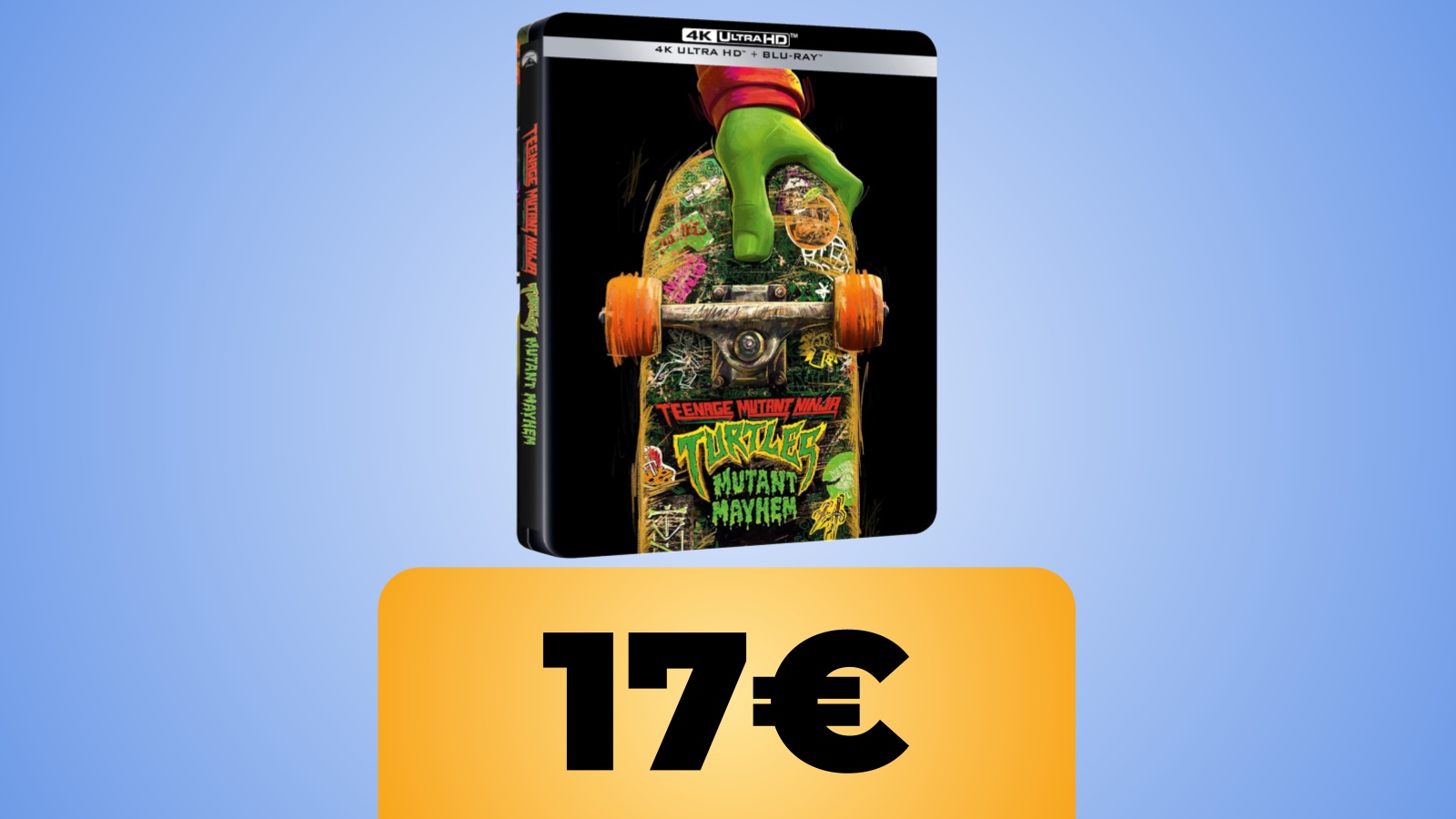 Steelbook 4K UHD + Blu-ray di Tartarughe Ninja - Caos Mutante al prezzo minimo su Amazon