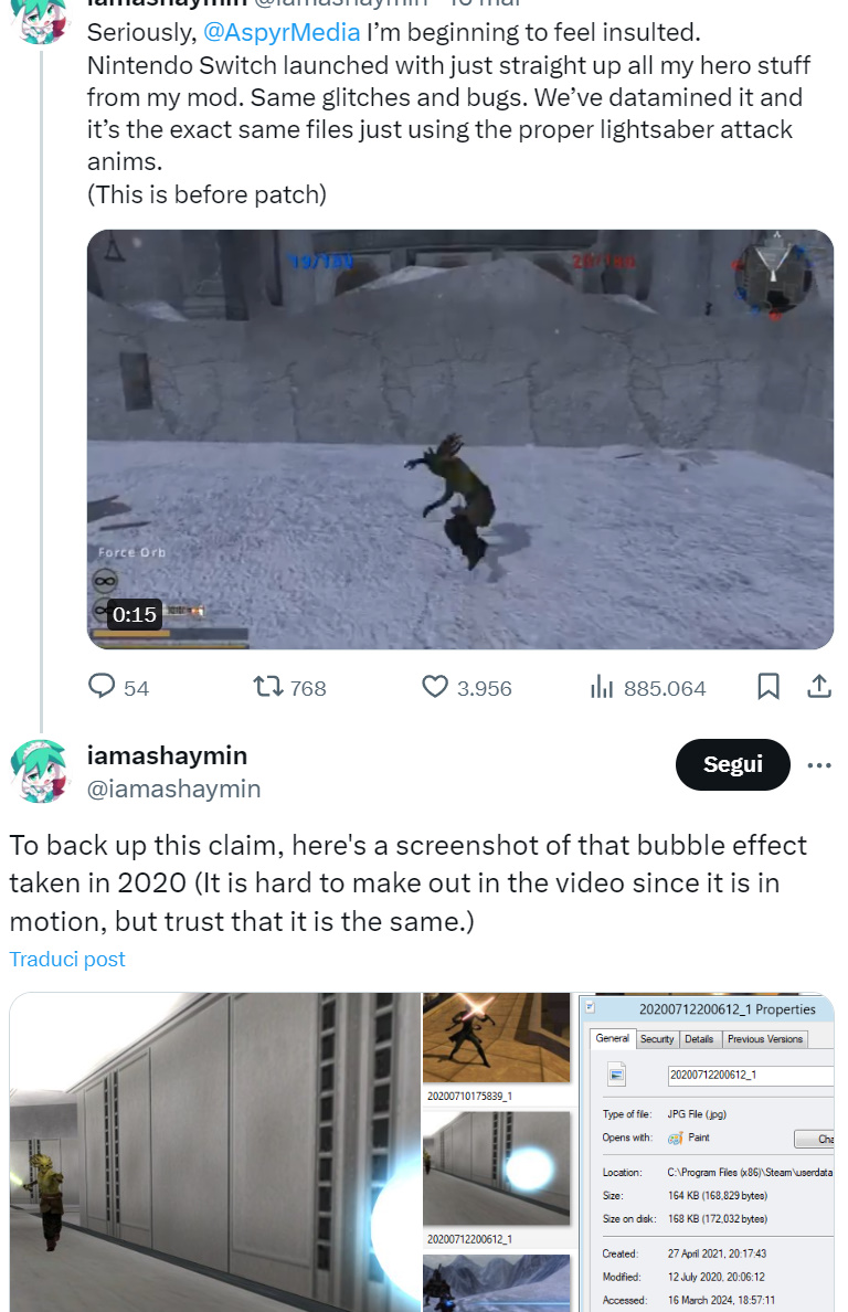 The modder's detailed accusations