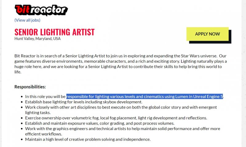 L'annuncio di lavoro di Bit Reactor L'annuncio di lavoro di Bit Reactor