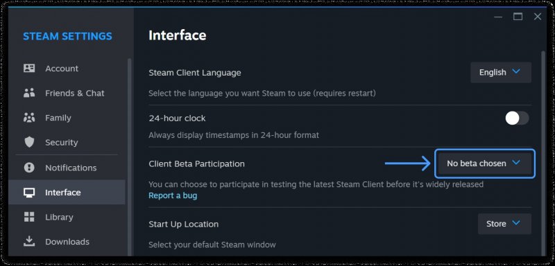 Attivare il client beta di Steam Attivare il client beta di Steam