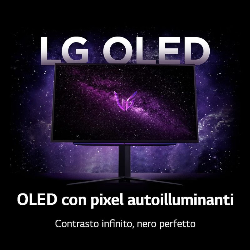 Il monitor è un OLED con pixel autoilluminanti Il monitor è un OLED con pixel autoilluminanti