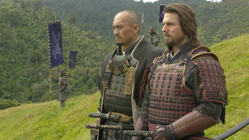 Ken Watanabe e Tom Cruise in una scena de L'ultimo samurai