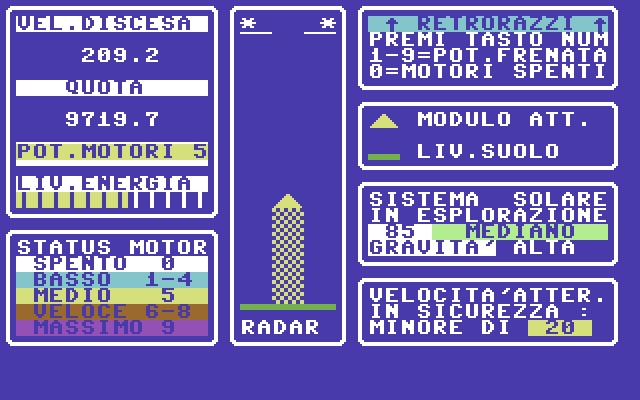 Avventura 2 è un gioco di ruolo per C64 ambientato nello spazio