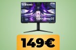 Samsung Monitor Gaming Odyssey G3 da 24 pollici in FullHD e 165 Hz in sconto su Amazon - Notizia