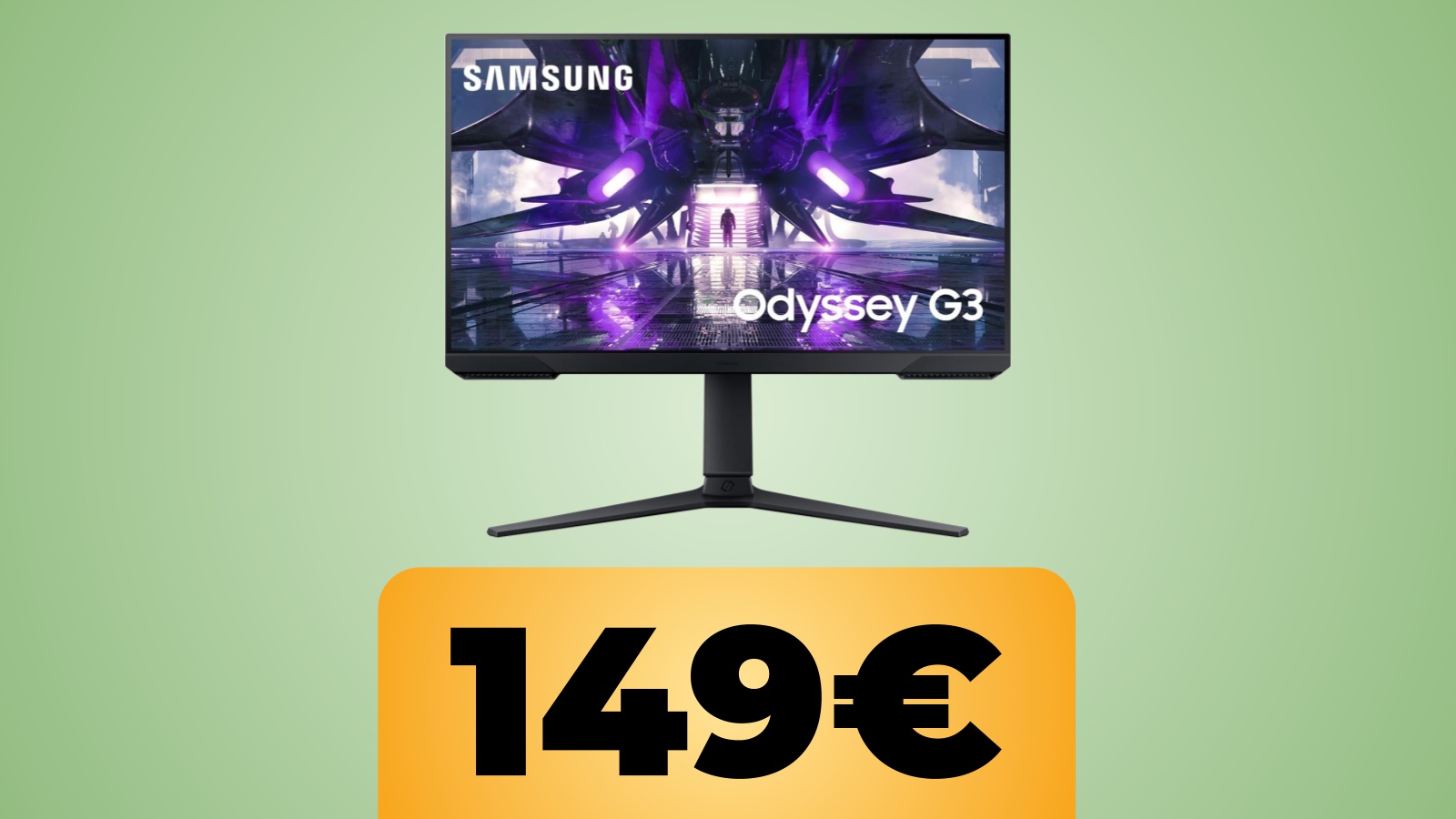 Samsung Monitor Gaming Odyssey G3 da 24 pollici in FullHD e 165 Hz in sconto su Amazon