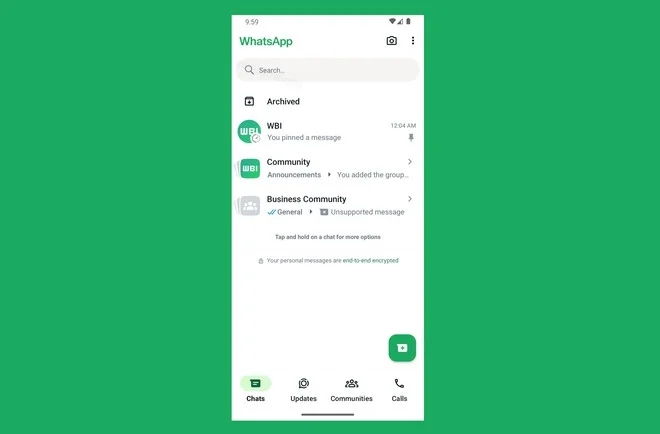 Screen illustrativo della nuova barra