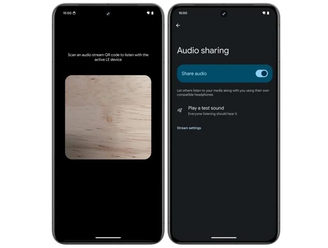 The new Audio Sharing function