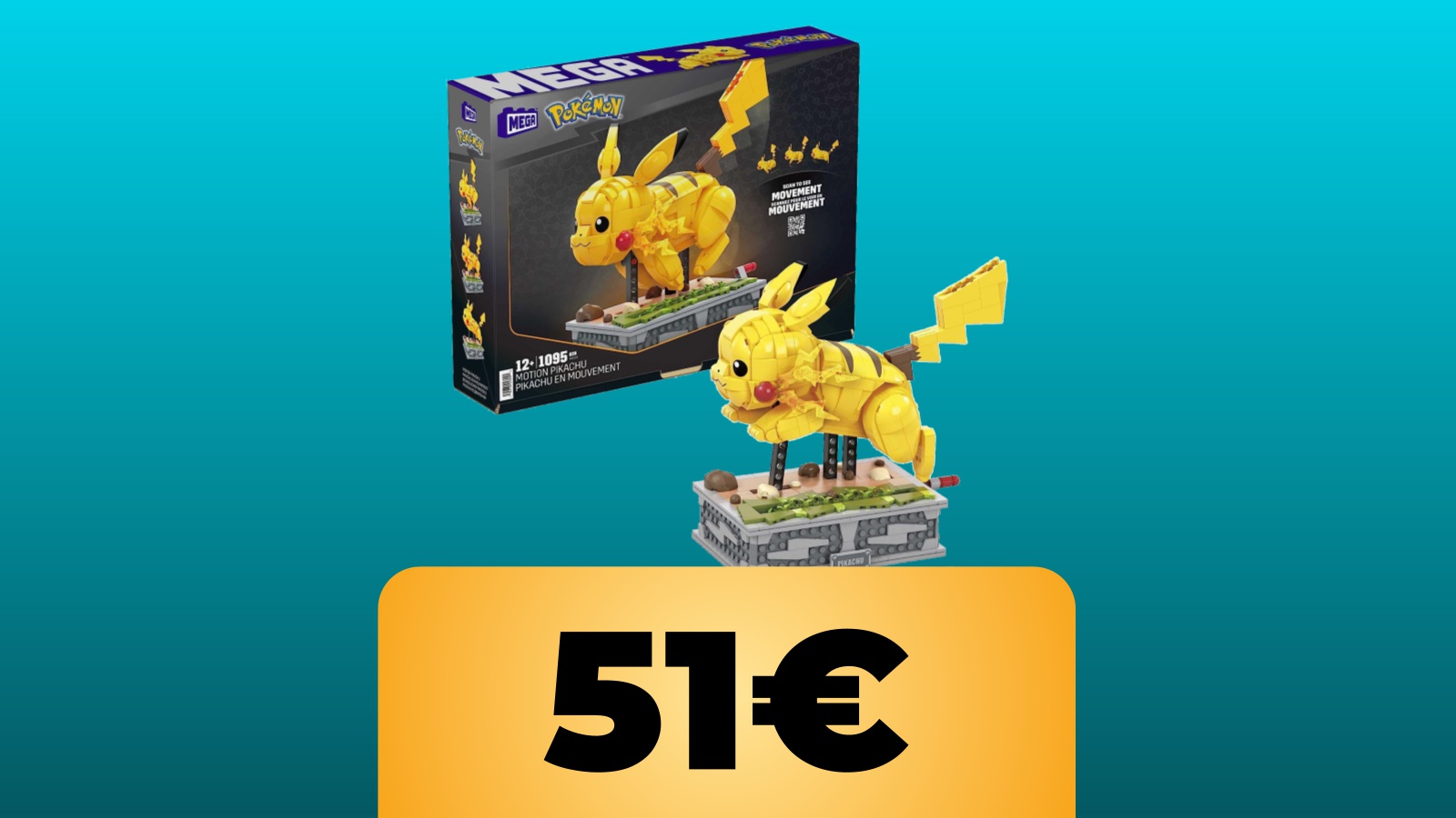 Set MEGA Pokémon Kinetic Pikachu con arti snodati in sconto al prezzo minimo su Amazon