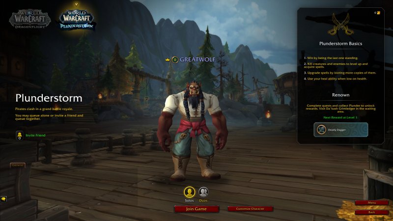 La modalità Plunderstorm è accessibile dalla schermata dei personaggi La modalità Plunderstorm è accessibile dalla schermata dei personaggi