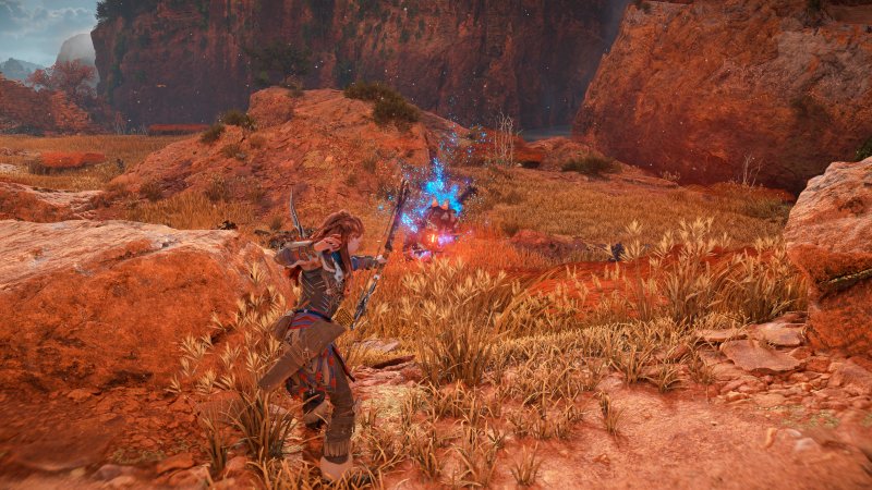 Anche durante i combattimenti più frenetici le prestazioni reggono in Horizon Forbidden West