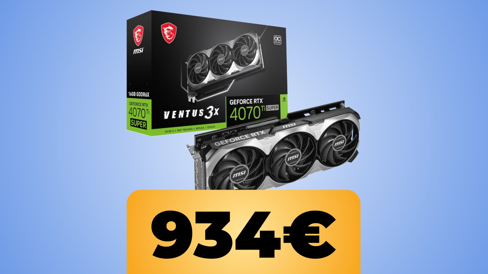 La GPU MSI GeForce RTX 4070 Ti Super è al prezzo minimo storico su Amazon Italia