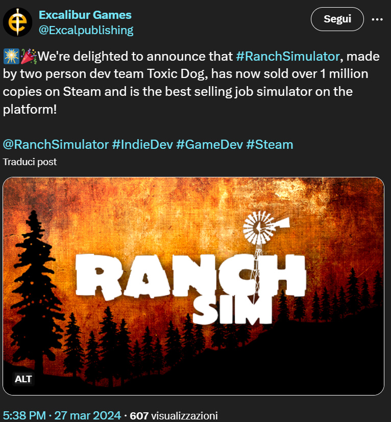 L'annuncio di Excalibur Games