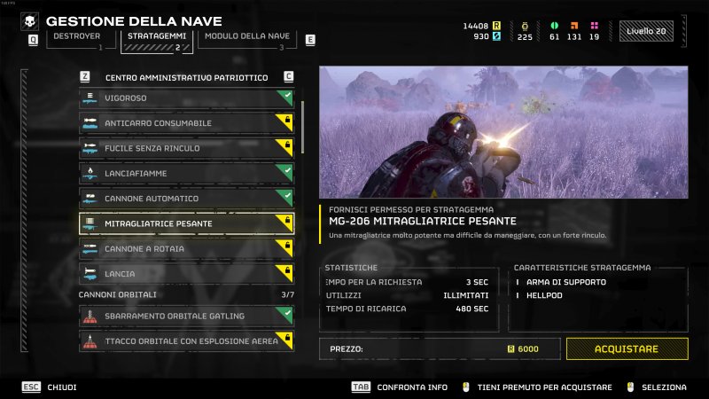 La nuova mitragliatrice pesante di Helldivers 2