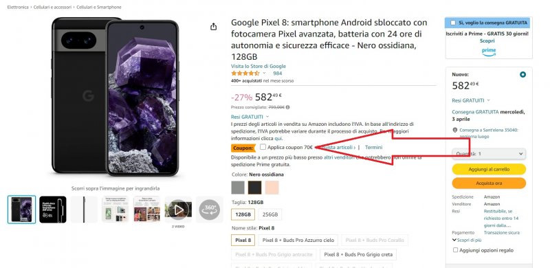 Dove attivare il coupon su Amazon