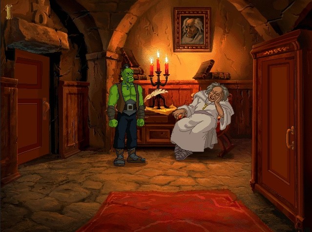 Thrall interagisce con un umano Thrall interagisce con un umano