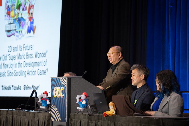 Takashi Tezuka e Shiro Mouri durante il talk (credits: GDC) Takashi Tezuka e Shiro Mouri durante il talk (credits: GDC)