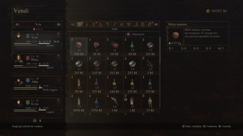 Potrete vendere una mela matura per ben 350 monete d'oro a un mercante di Battahl, moltiplicate il tutto per 99 unità di mele e uva e otterrete un gran numero di monete